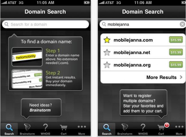 DomainStorm Domain Name iPhone App