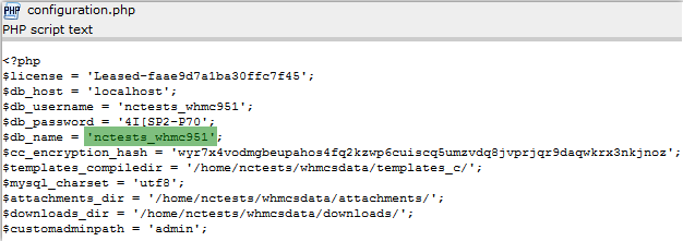 WHMCS数据库重置密码
